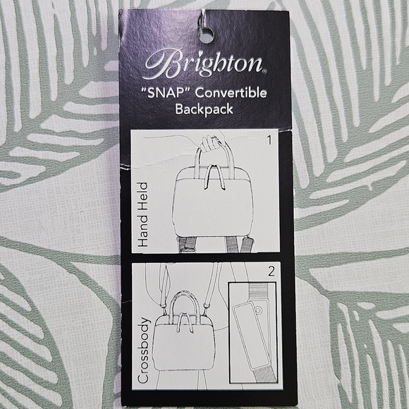 Brighton Brown Crocodile-Patterned Women's Backpack - Picture 8 of 9